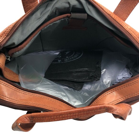 Spike & Sparrow Sawyer Genuine Leather Business Laptop Messenger Bag Brandy - Picture 3 of 7